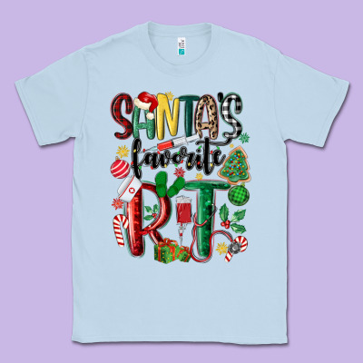 Santas Favorite Rt Nurse Classic Tee Designed By Maliassmallbusiness