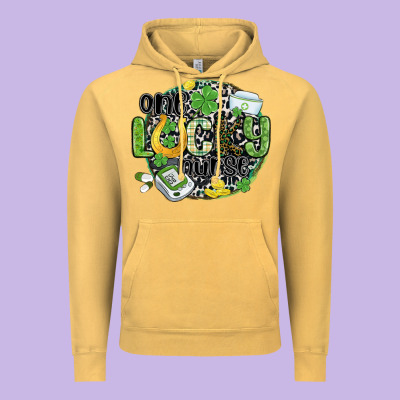 One Lucky Nurse Vintage Hoodie Designed By Maliassmallbusiness