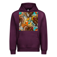 Mauve Wine thanksgiving turkey seamless pattern Urban Hoodie - BundleAndBundleShop
