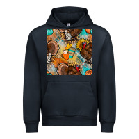 Navy thanksgiving turkey seamless pattern Urban Hoodie - BundleAndBundleShop