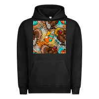 Pigment Black thanksgiving turkey seamless pattern Urban Hoodie - BundleAndBundleShop