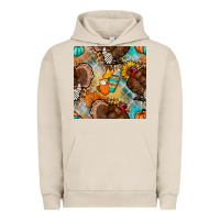 Pigment French Oak thanksgiving turkey seamless pattern Urban Hoodie - BundleAndBundleShop