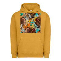 Pigment Peanut Butter thanksgiving turkey seamless pattern Urban Hoodie - BundleAndBundleShop