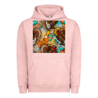 Pigment Salmon thanksgiving turkey seamless pattern Urban Hoodie - BundleAndBundleShop
