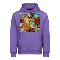 Tulip thanksgiving turkey seamless pattern Urban Hoodie - BundleAndBundleShop