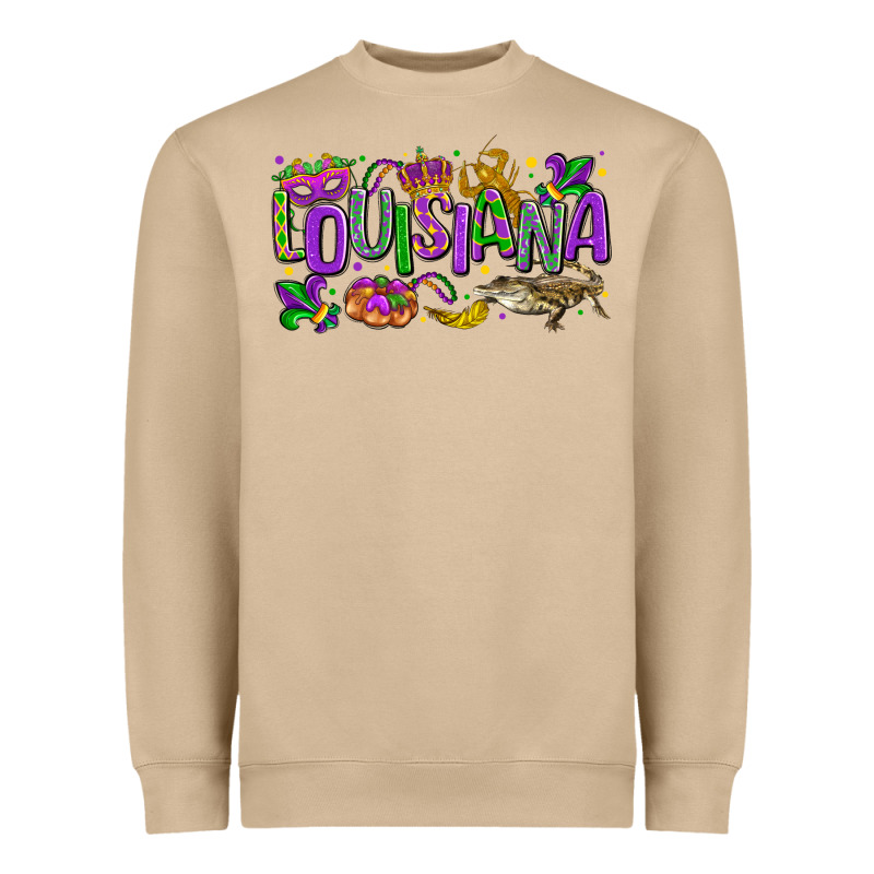 Louisiana Mardi Gras Heavyweight Sweatshirt by LillyAllenDesigns | Teevron