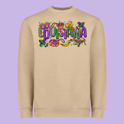 Louisiana Mardi Gras Heavyweight Sweatshirt Designed By Lillyallendesigns