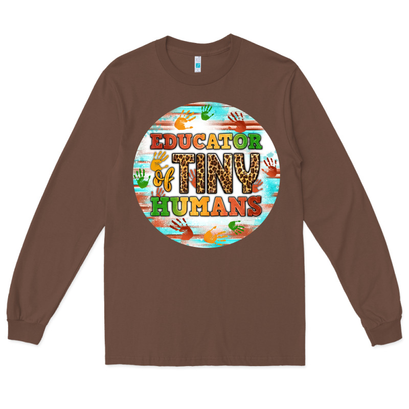 Educator Of Tiny Humans Round Earring Long Sleeve Tee by BundleAndBundleShop | Teevron