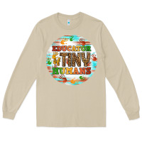 Mushroom educator of tiny humans round earring Long Sleeve Tee - BundleAndBundleShop