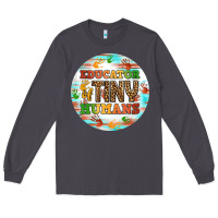 Smoke educator of tiny humans round earring Long Sleeve Tee - BundleAndBundleShop