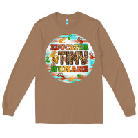 Toasted Coconut educator of tiny humans round earring Long Sleeve Tee - BundleAndBundleShop