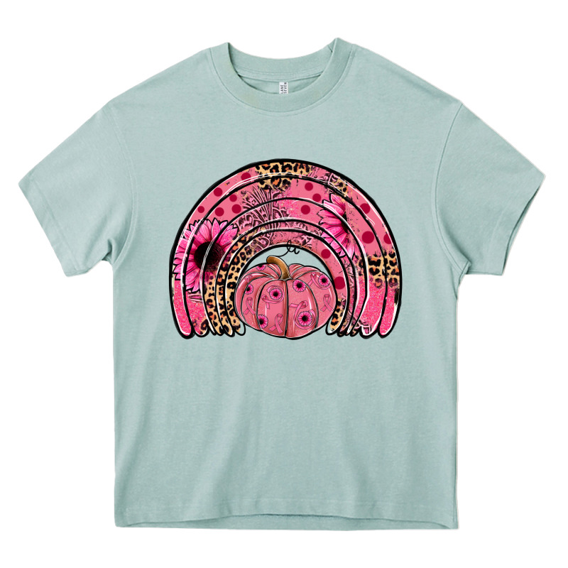Pumpkin Ribbon Rainbow Heavy Core Tee by JahusDesignShop | Teevron