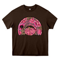 Chocolate Brown pumpkin ribbon rainbow Heavy Core Tee - JahusDesignShop