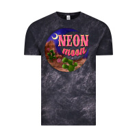 Cloud Black neon moon Vintage Tee - NancyCooperArtShop