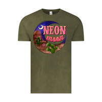 Vintage Olive neon moon Vintage Tee - NancyCooperArtShop