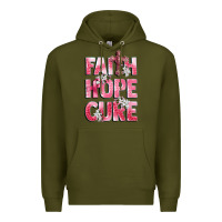 Army Green faith hope cure breast cancer Premium Hoodie - CowGirlArtShop