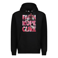 Black faith hope cure breast cancer Premium Hoodie - CowGirlArtShop