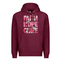 Burgundy faith hope cure breast cancer Premium Hoodie - CowGirlArtShop