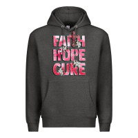 Charcoal Heather faith hope cure breast cancer Premium Hoodie - CowGirlArtShop