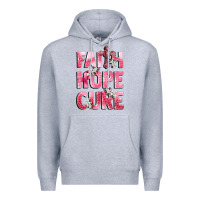 Heather Grey faith hope cure breast cancer Premium Hoodie - CowGirlArtShop