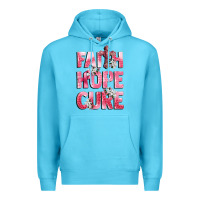 Faith Hope Cure Breast Cancer Premium Hoodie | Teevron