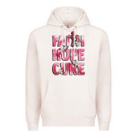 Pale Pink faith hope cure breast cancer Premium Hoodie - CowGirlArtShop