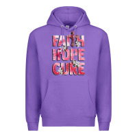 Purple faith hope cure breast cancer Premium Hoodie - CowGirlArtShop