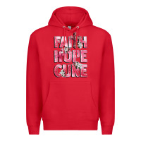 Red faith hope cure breast cancer Premium Hoodie - CowGirlArtShop
