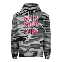 Slate Camo faith hope cure breast cancer Premium Hoodie - CowGirlArtShop