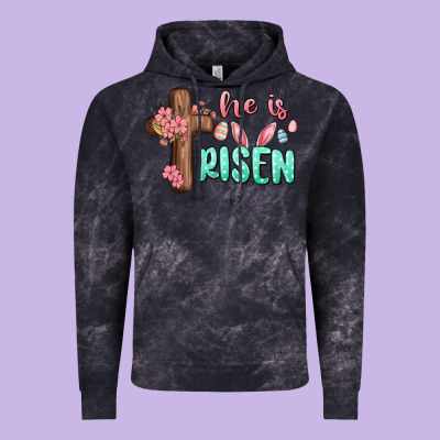 He Is Risen Vintage Hoodie Designed By Maliassmallbusiness