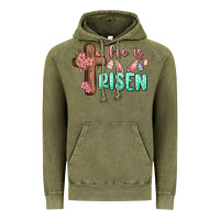 Vintage Olive he is risen Vintage Hoodie - MaliasSmallBusiness