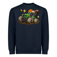 Navy monster truck sports Heavyweight Sweatshirt - LillyAllenDesigns