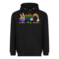 Black Peace love pride Heavyweight Hoodie - CowGirlArtShop