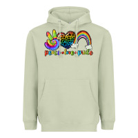 Matcha Peace love pride Heavyweight Hoodie - CowGirlArtShop