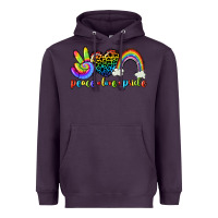 Plum Peace love pride Heavyweight Hoodie - CowGirlArtShop