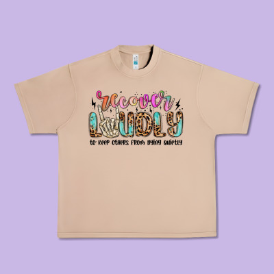 Recover Loudly To Keep Others From Dying Quietly M Urban Heavy Tee Designed By Maliassmallbusiness