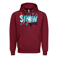 Burgundy up to snow good Zipper Hoodie - texasbilliewilder