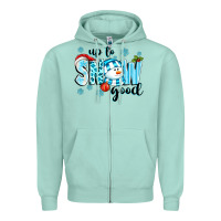 Seafoam up to snow good Zipper Hoodie - texasbilliewilder