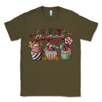 Army Green Merry Christmas Classic Tee - CowhideDigitalArt