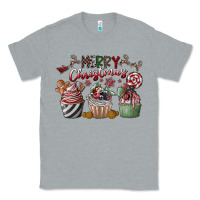 Heather Grey Merry Christmas Classic Tee - CowhideDigitalArt