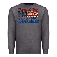 Charcoal Heather Memorial day honor and remember 4th of july Premium Sweatshirt - CowGirlArtShop