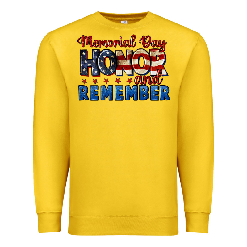 Memorial Day Honor And Remember 4th Of July Premium Sweatshirt by CowGirlArtShop | Teevron