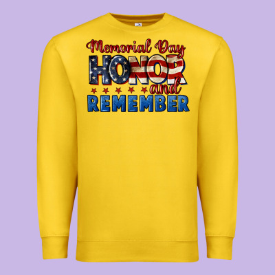 Memorial Day Honor And Remember 4th Of July Premium Sweatshirt Designed By Cowgirlartshop