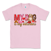 Bubblegum Pink my dog is my valentine Classic Tee - NancyCooperArtShop