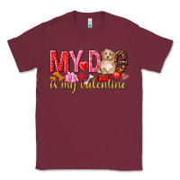 Burgundy my dog is my valentine Classic Tee - NancyCooperArtShop