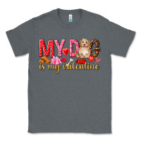 Charcoal Heather my dog is my valentine Classic Tee - NancyCooperArtShop