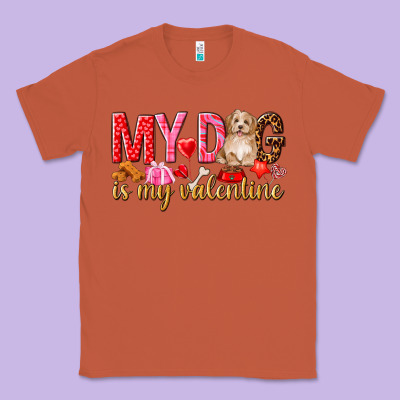 My Dog Is My Valentine Classic Tee Designed By Nancycooperartshop