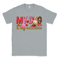 Heather Grey my dog is my valentine Classic Tee - NancyCooperArtShop