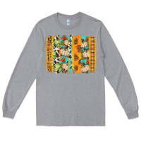 Heather Grey fall brushstroke Long Sleeve Tee - BundleAndBundleShop