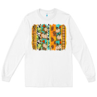 White fall brushstroke Long Sleeve Tee - BundleAndBundleShop